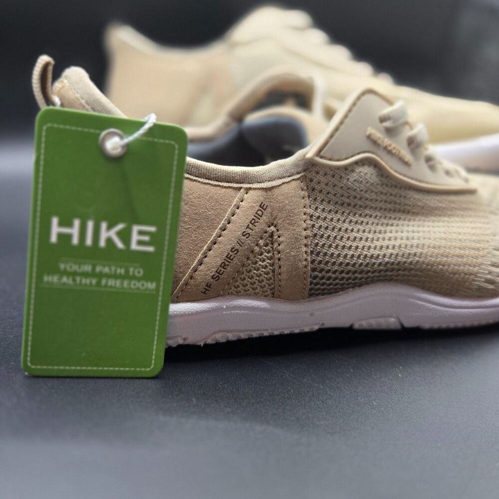 NWT Hike Footwear Stride Barefoot Shoes Tan Mesh Zero Drop Sneakers Women Size 6